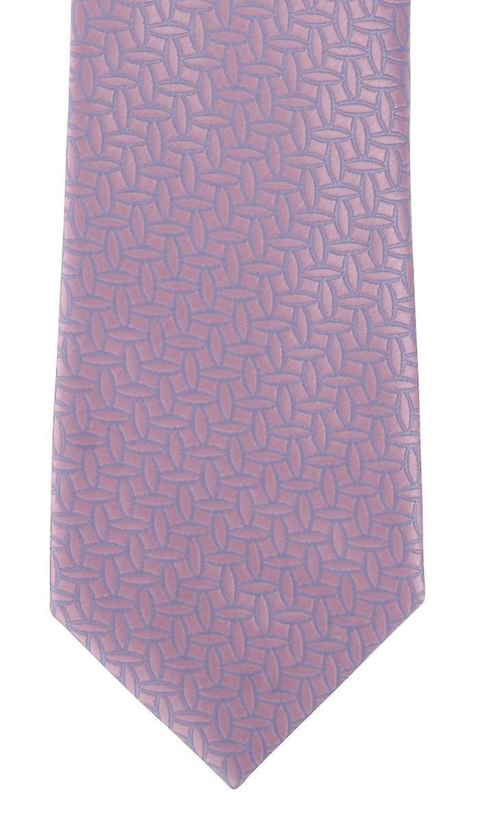 Michelsons of London Outline Geometric Polyester Tie - Pink