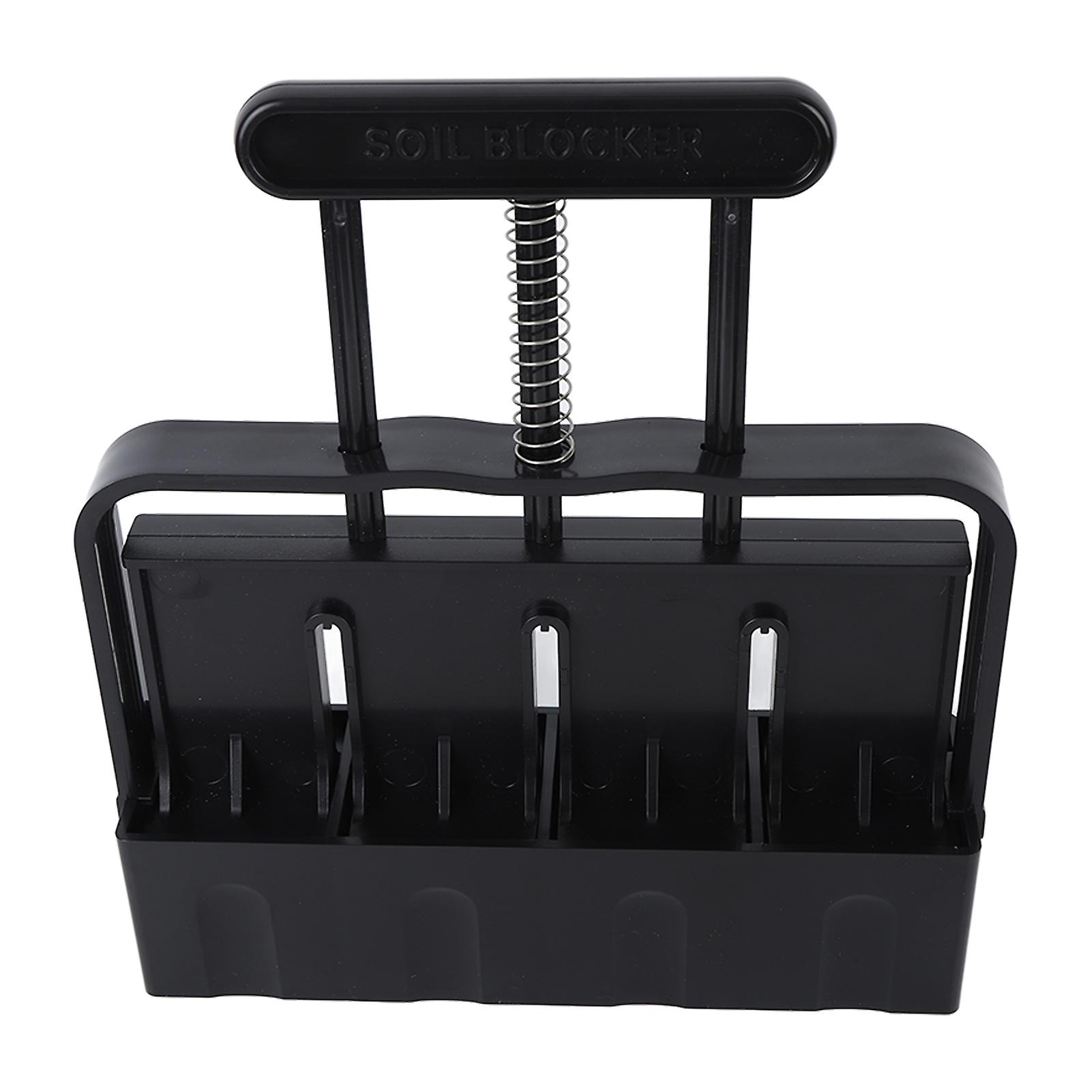 Ergonomic 4-Cell Soil Block Maker for Easy Seed Starting