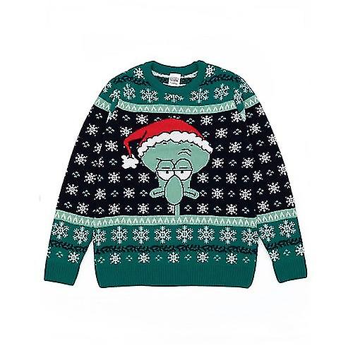SpongeBob SquarePants Mens Squidward Christmas Jumper