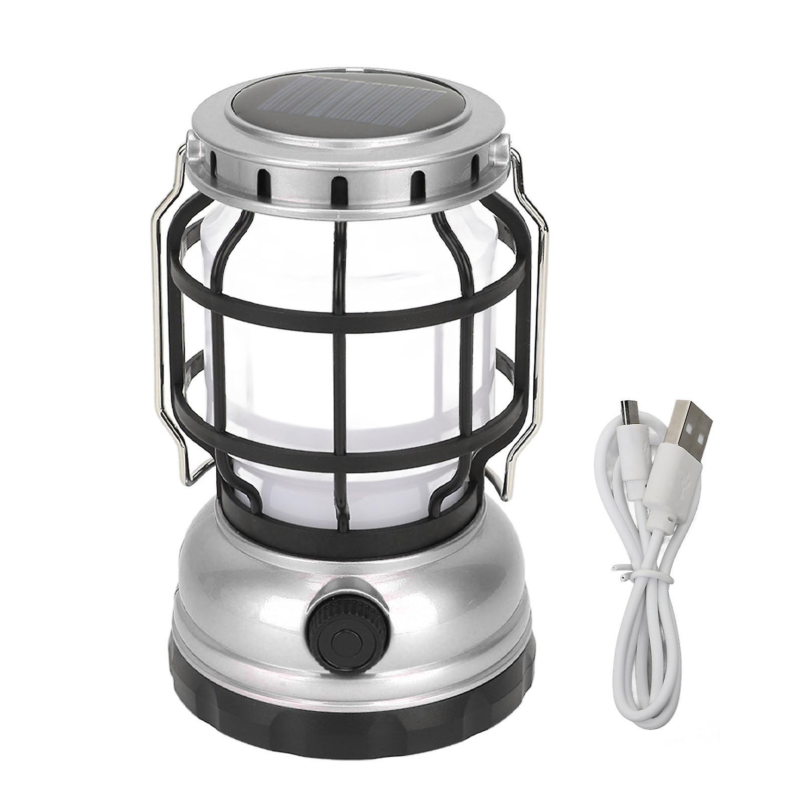USB & Solar-Powered Portable Lantern for Camping, Hiking, and Emergencies