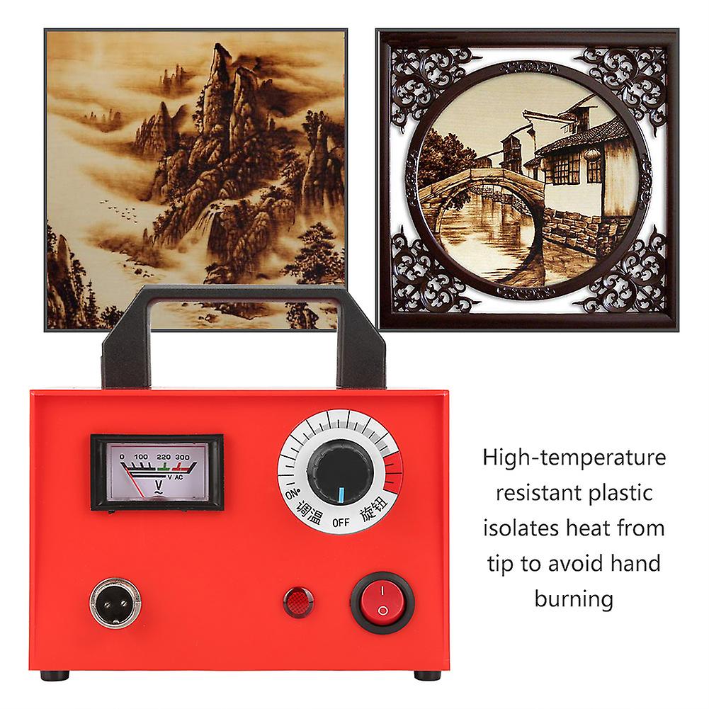 Pyrography Pen Machine Kit Set Wood Burning Tips Crafts Tools 30W 110-240V (AU Plug)
