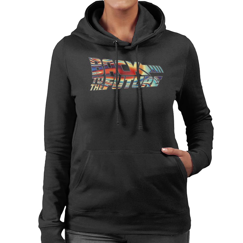 Back to the Future Psychedelic Logo Women's Hooded Sweatshirt
