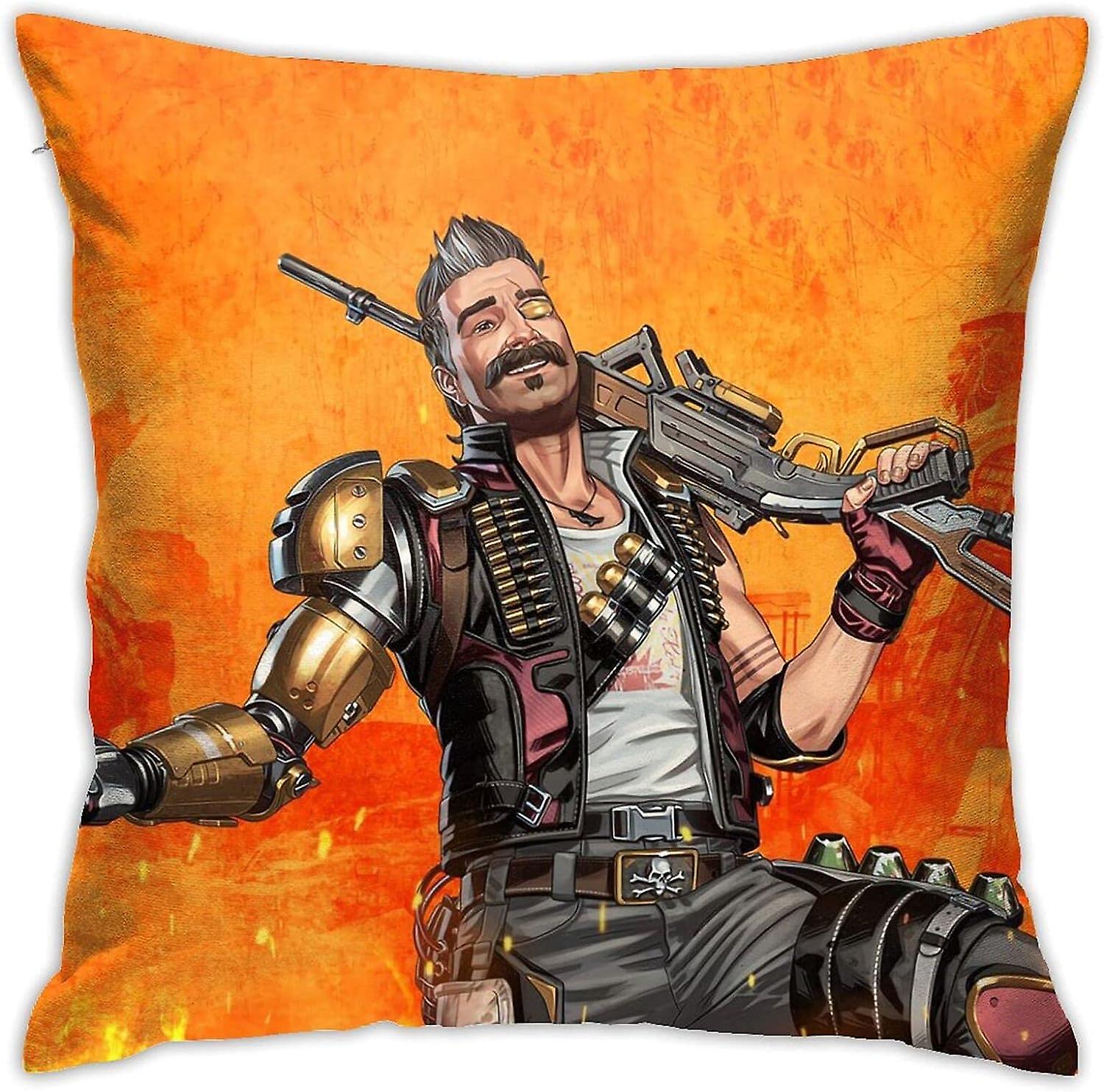 ソフトApex-Legends枕カバーファッションソファチェアベッド枕カバー見えないジッパー枕カバーホームデコレーション18 X18インチ -pl3038