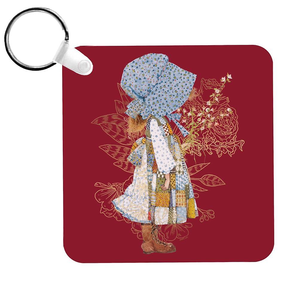 Holly Hobbie Hat And Flowers Keyring