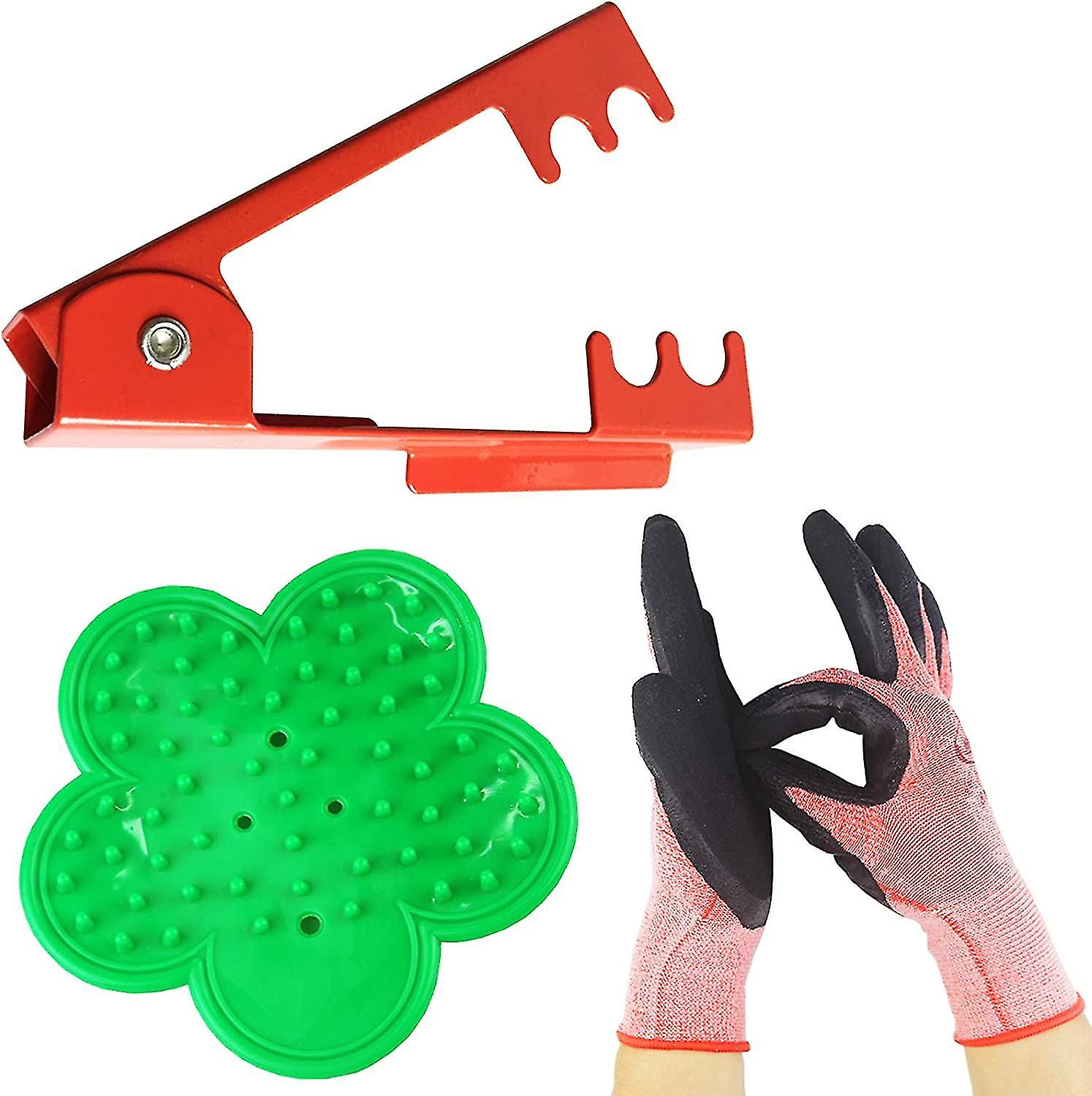 3PCS Professional Rose Leaf Thorn Stripper Kit Stripping Tool for Roses & Garden