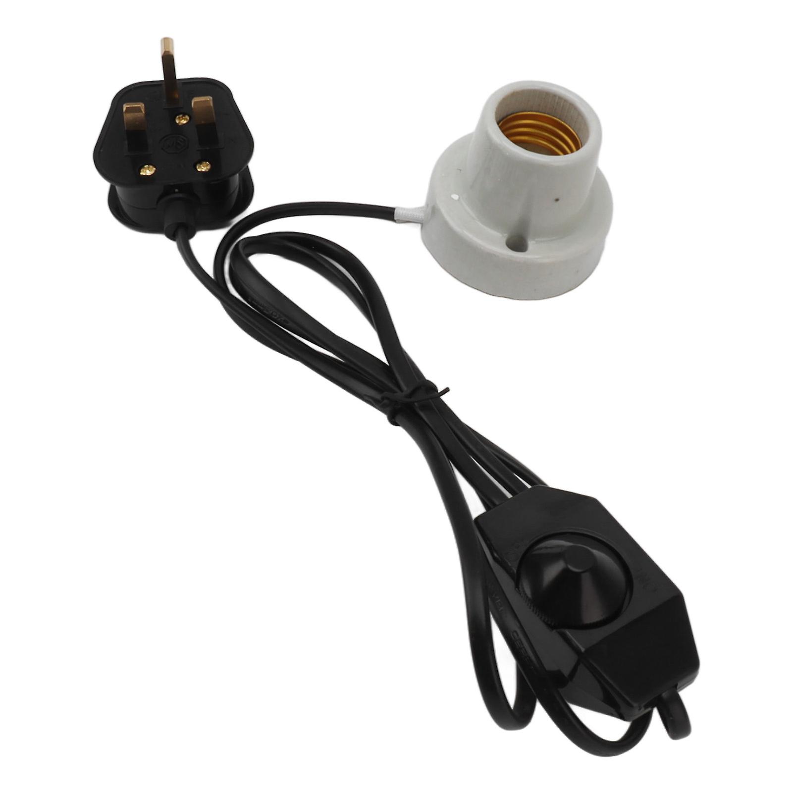 Reptile Ceramic Heat Lamp Holder Professional E27 Socket Reptile Heat Light Fixture Holder for Lizard Turtle Tortoise UK Plug 250V