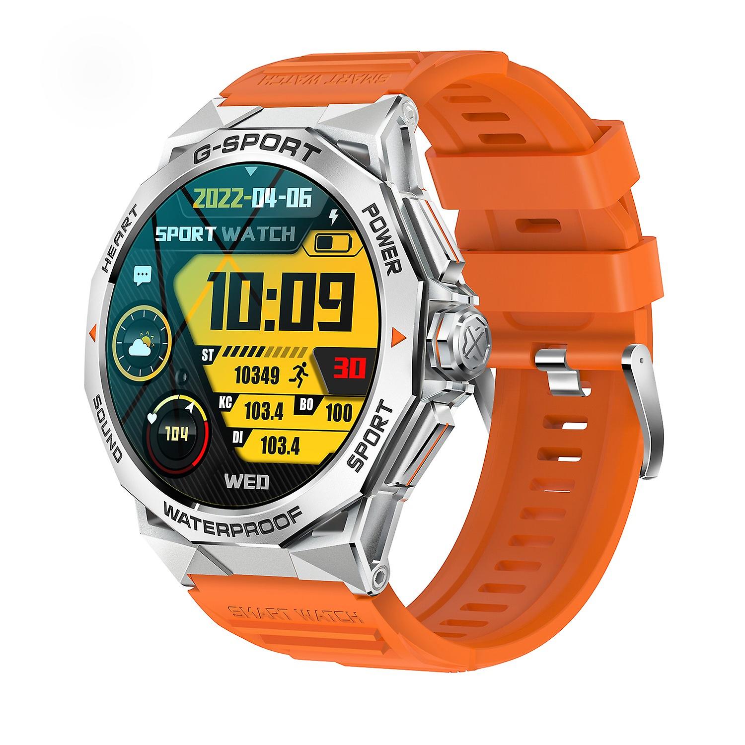 K62 1.43-inch AMOLED Screen Bluetooth Call Smart Watch with Multi Sports Modes - Orange