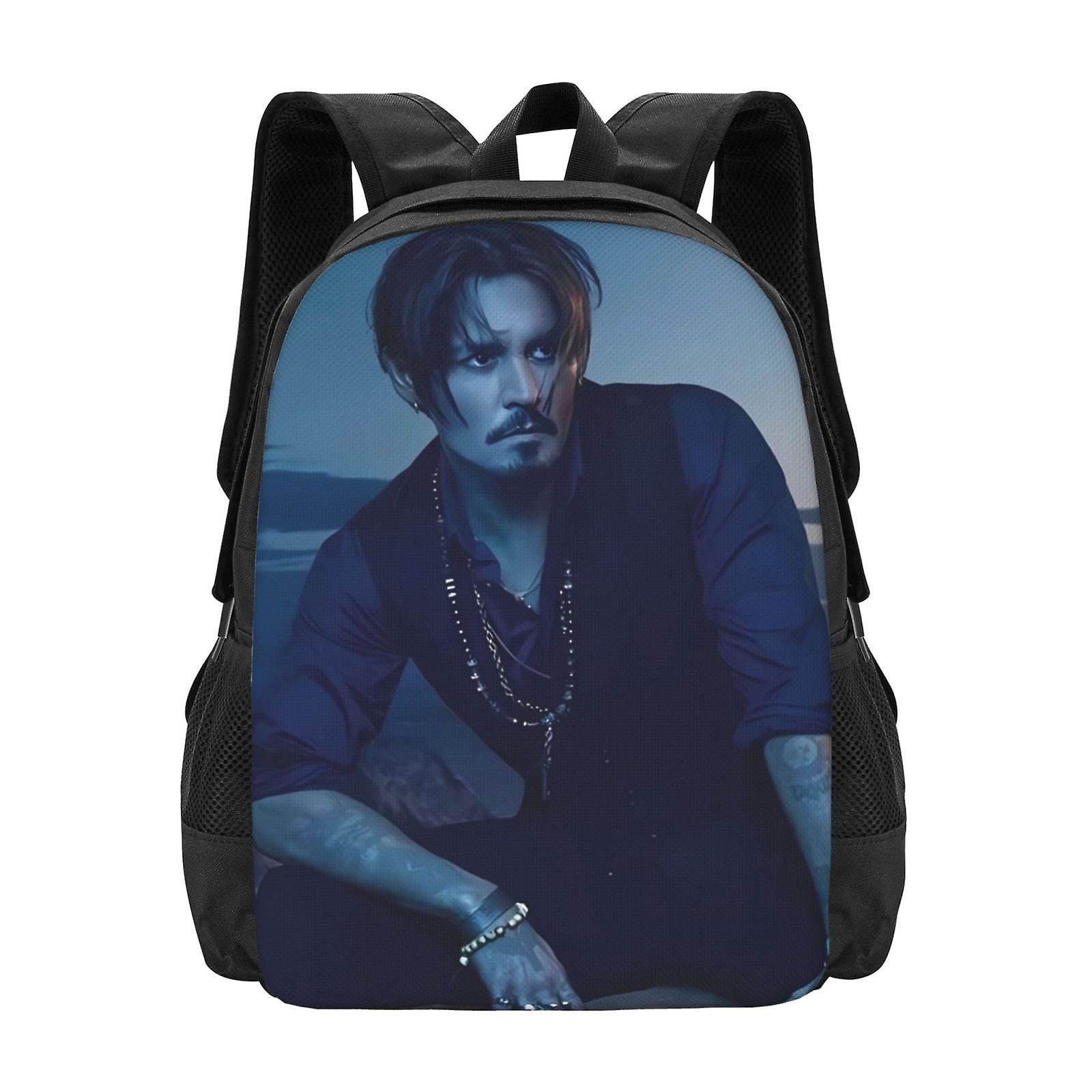 Johnny Depp Backpack,3d Print Laptop Backpack Lightweight Casual Daypack Bookbag