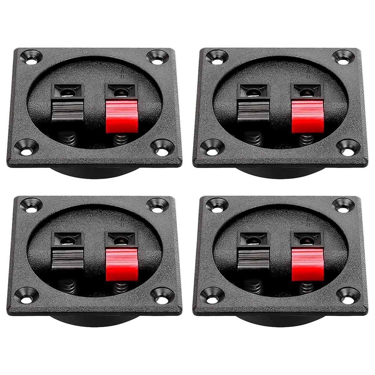 4PCS Speaker Box Terminal Cup, Spring Square Subwoofer Box Terminal Binding Post Connector for DIY