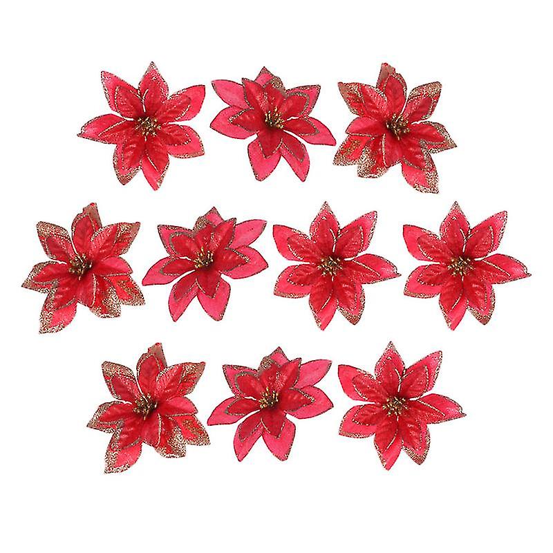 10st tyg julblomma