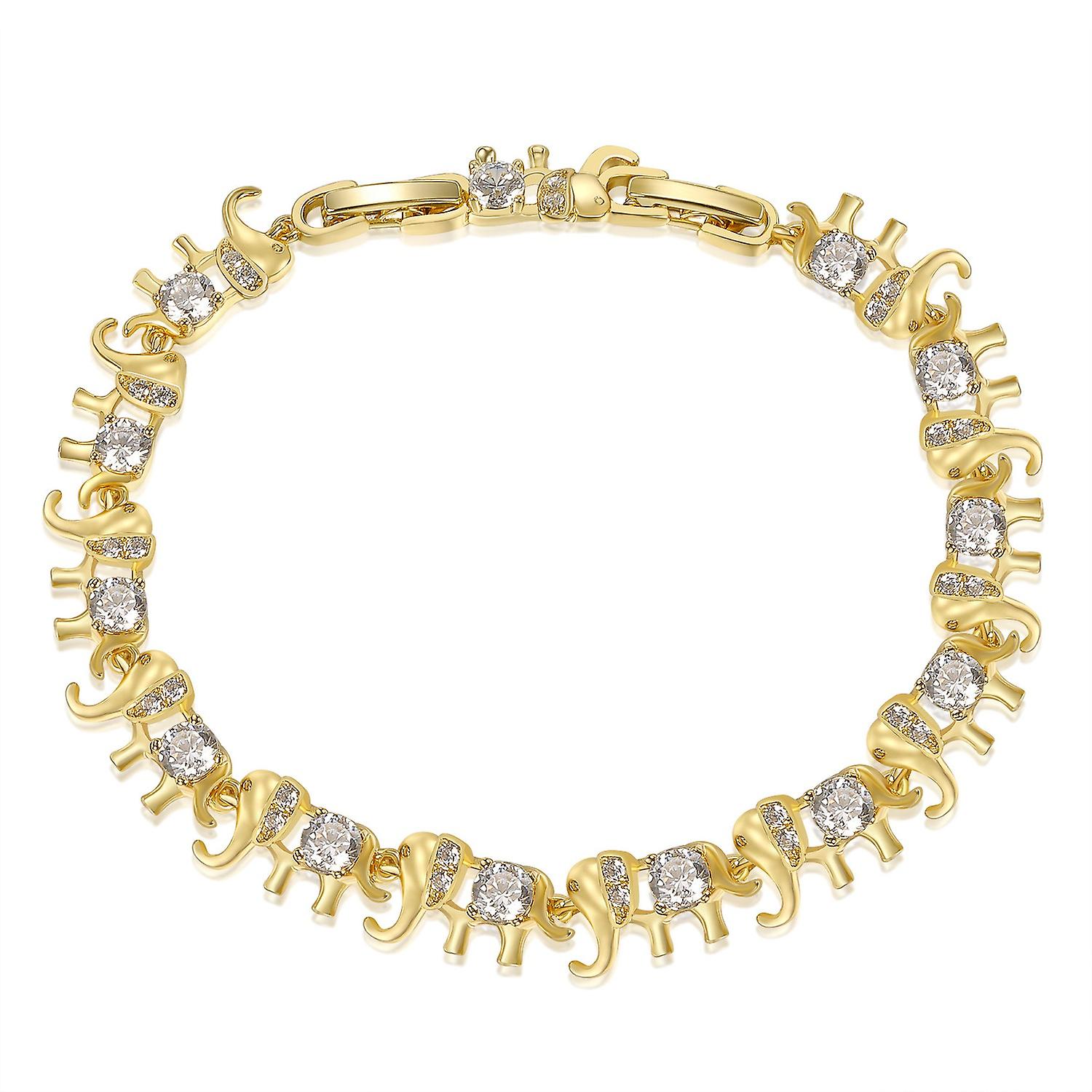 Trendy Copper Cuban Link Elephant Bracelet - 7.5mm, Detachable Clasp, Unisex Style