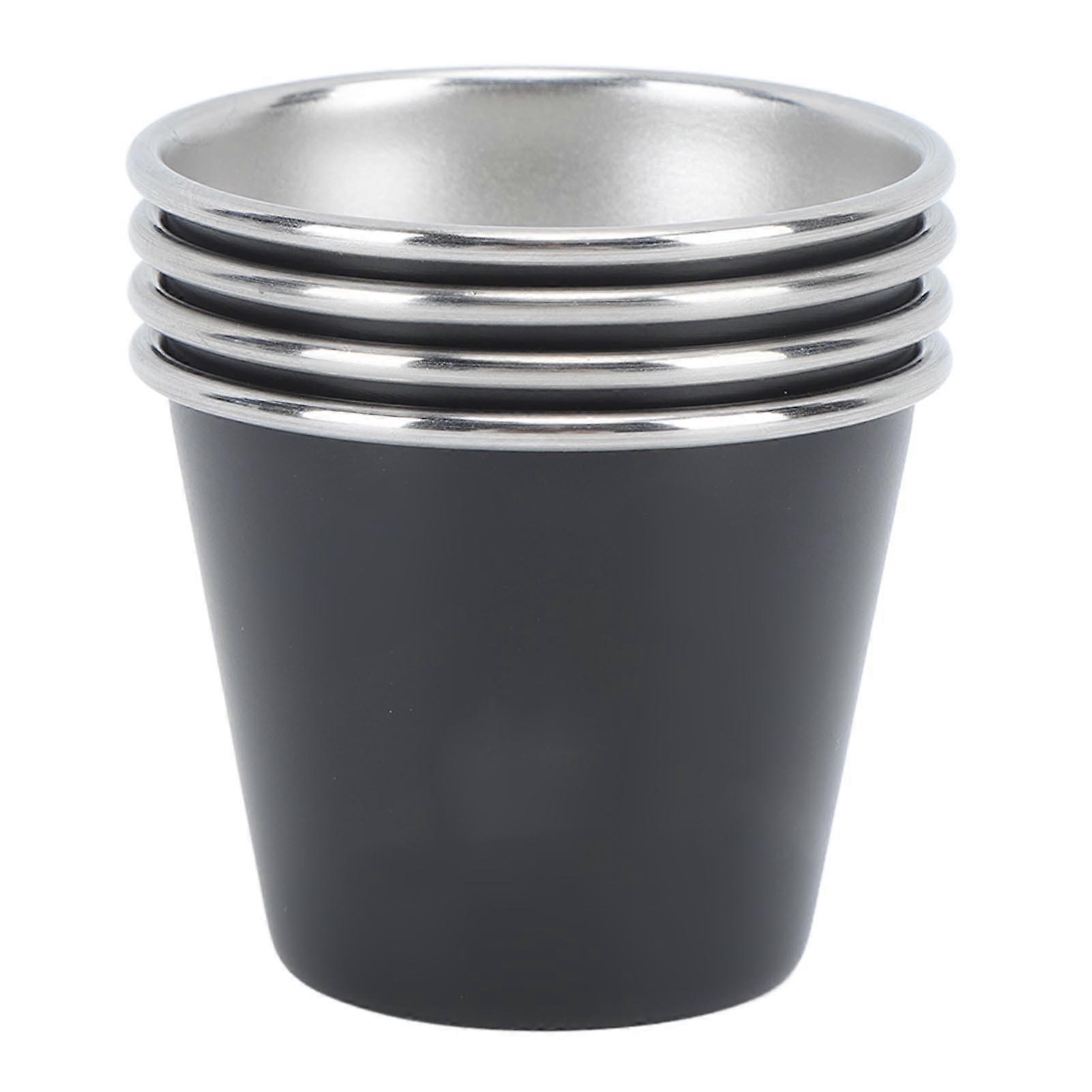 4Pcs 304 Stainless Steel Small Cups 5x5x4cm Stackable Set