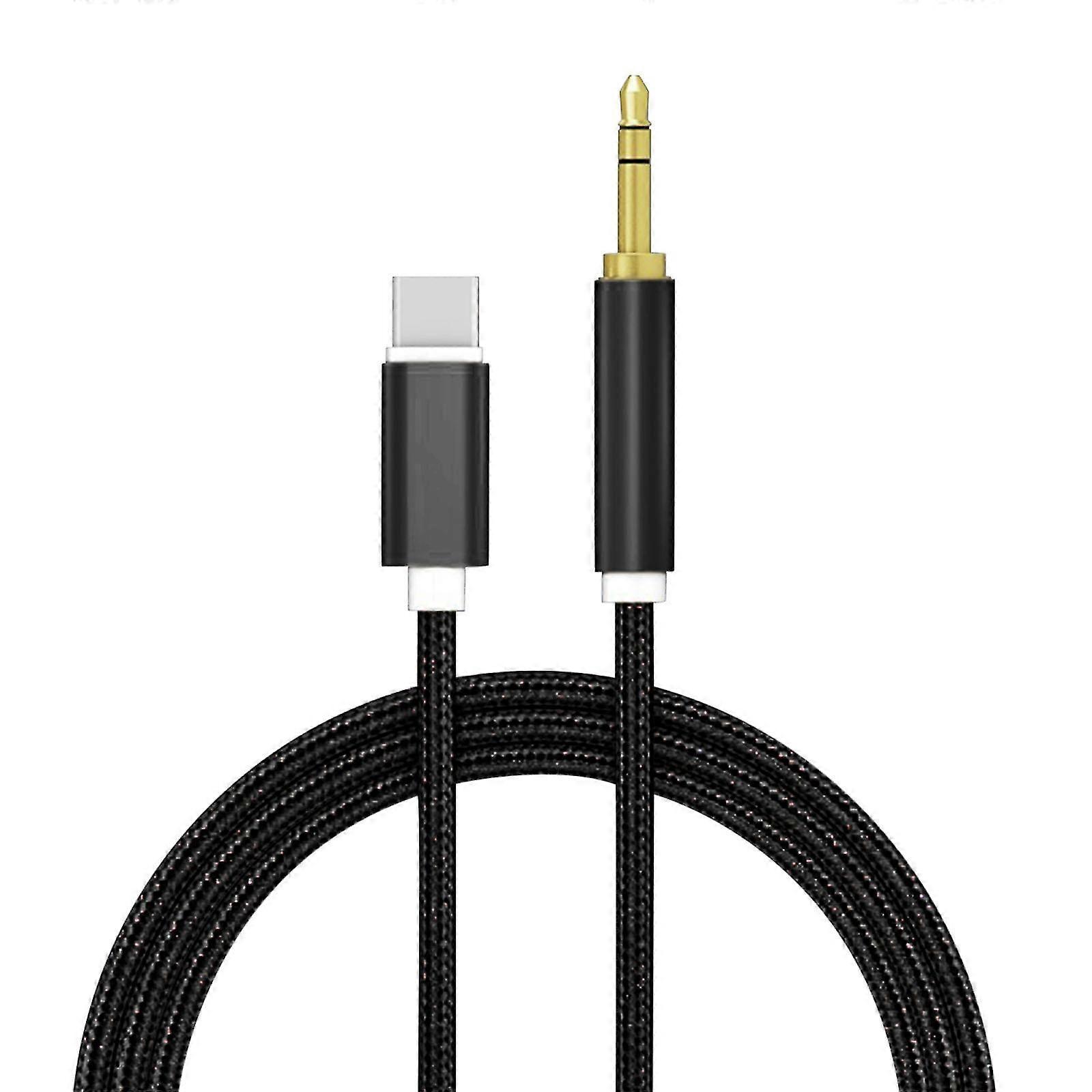 Câble USB Type-C vers câble audio auxiliaire 3,5 mm pour casque, haut-parleur, adaptateur pour voiture