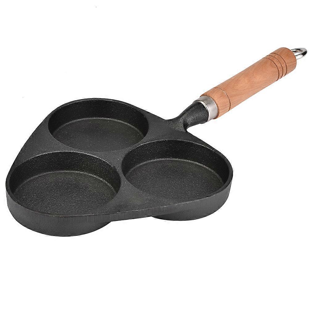 3-Cup Cast Iron Crepe Pan for Omelets, Eggs, Hamburgers, Fried Eggs