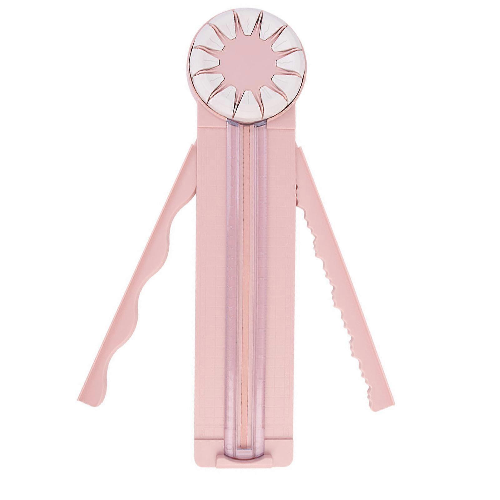 12 in 1 Paper Cutter Rotating Disc Straight Wavy Line Versatile Paper Trimmer for Photo Scrapbook Postcard Art