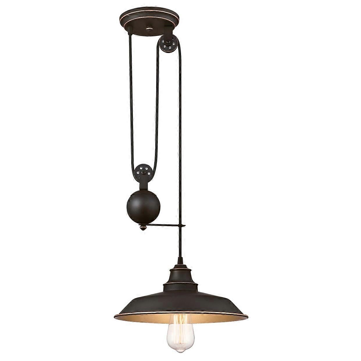 Pendant lamp Iron Hill oiled bronze with cable pull