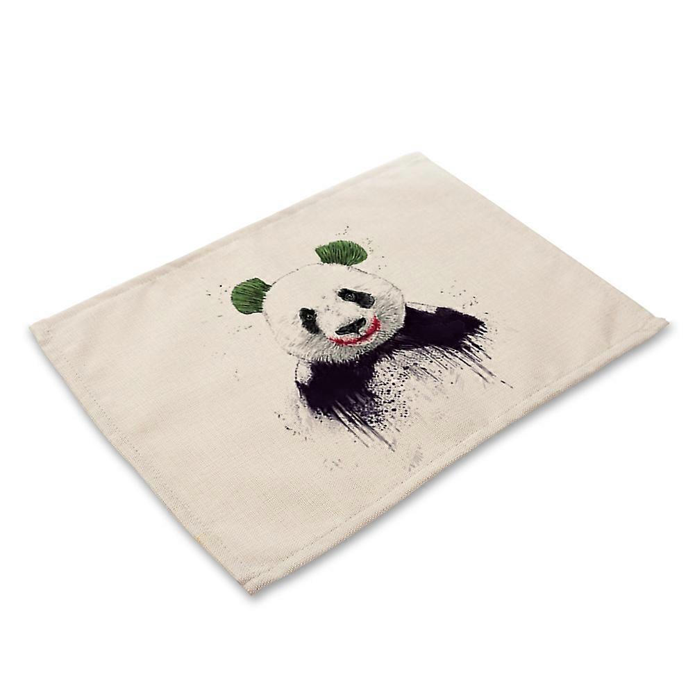 Painted Bear Print Anti-Slip Heat-insulation Placement Bowl Plate Fork Table Mat(MA0043-5)