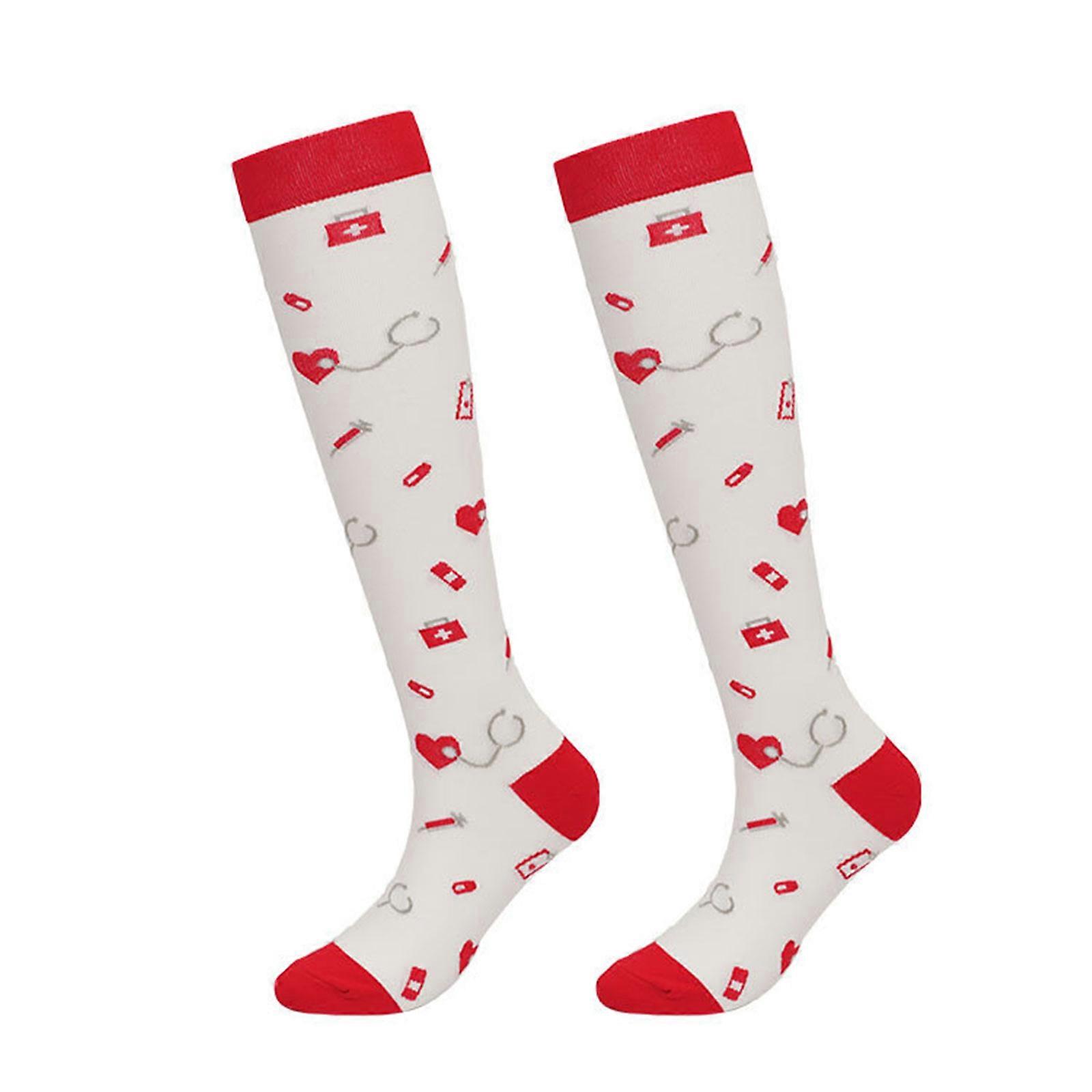 Calze a compressione per donne e uomini Viaggiatori Running Nursing Travel Cycling Calze a compressione sportive unisex