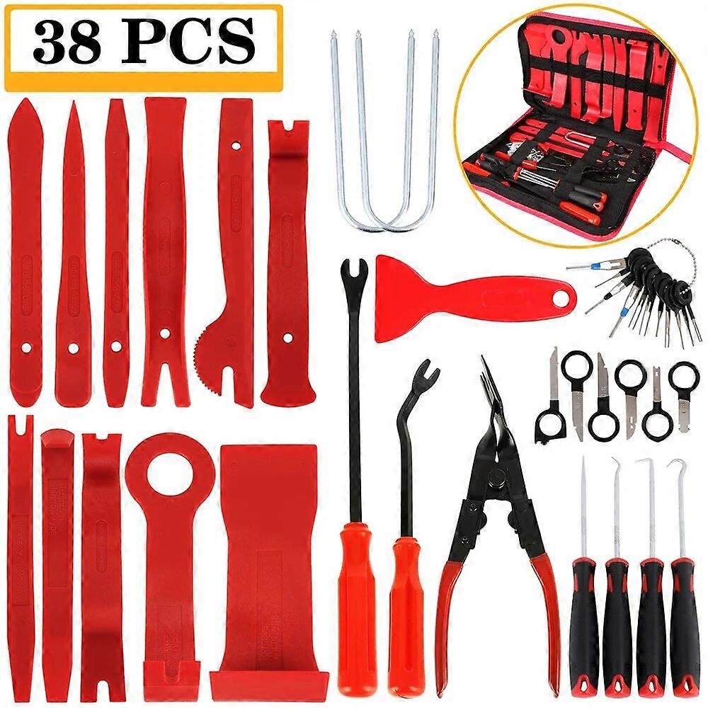Car Disassembly Interior Kit Audio Maintenance Kit Auto Audio Door Dash Trim Panel Disassembly Tool Sets Repair Pry Open Tools FN9U8478