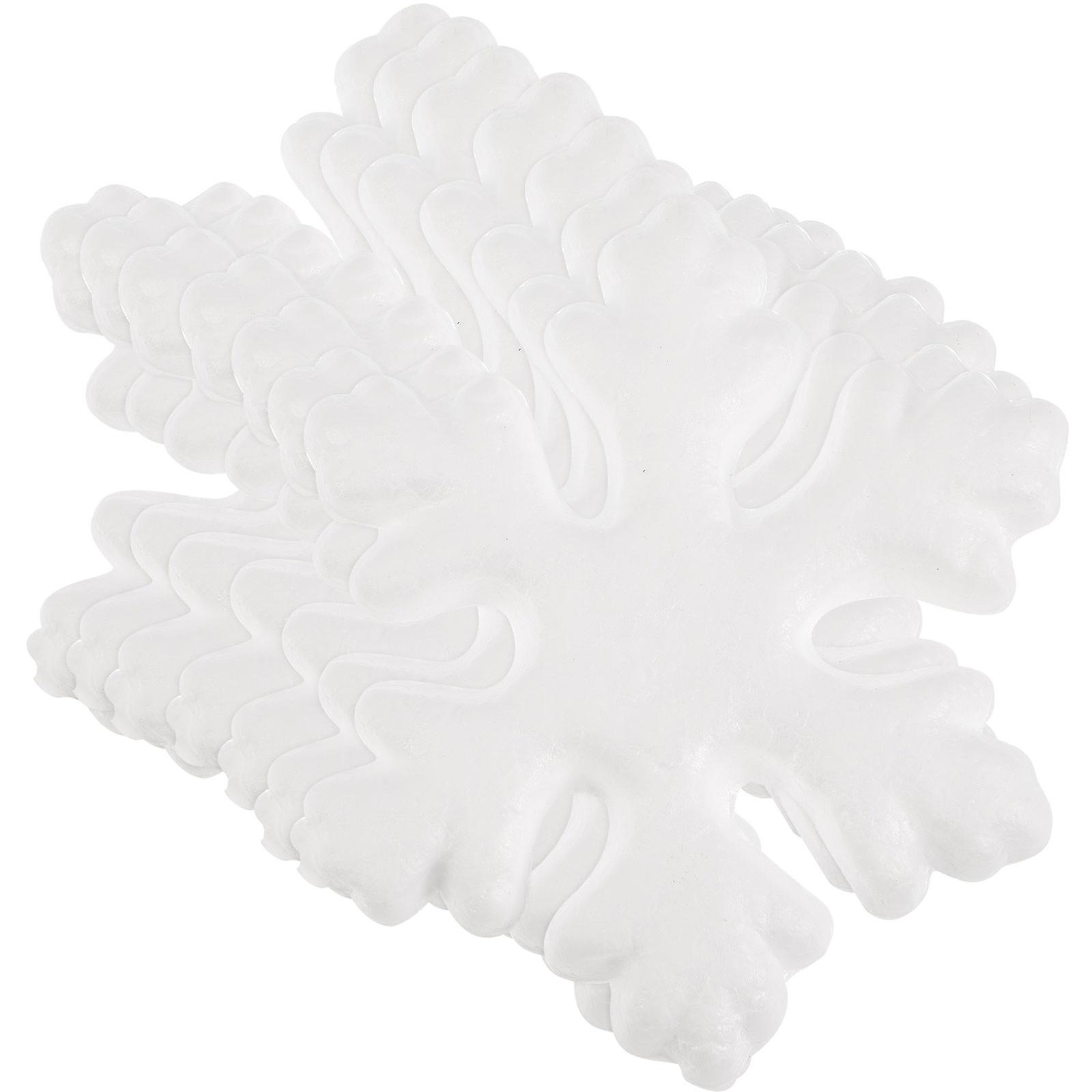 50 Pcs Nativity Toys Kids Snowflake Styrofoam Ornament Foam Snowflake Shapes Mini Foam Snowflake Small Foam Snowflakes