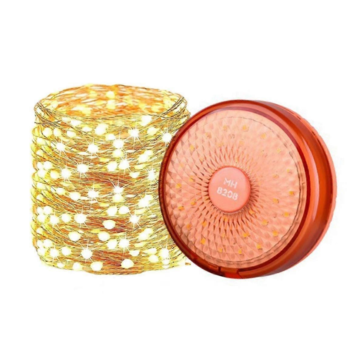 LED String Lights Camping Lantern USB Rechargeable 2 in 1 Portable Outdoor Light with 8 Lighting Modes Camping Light B