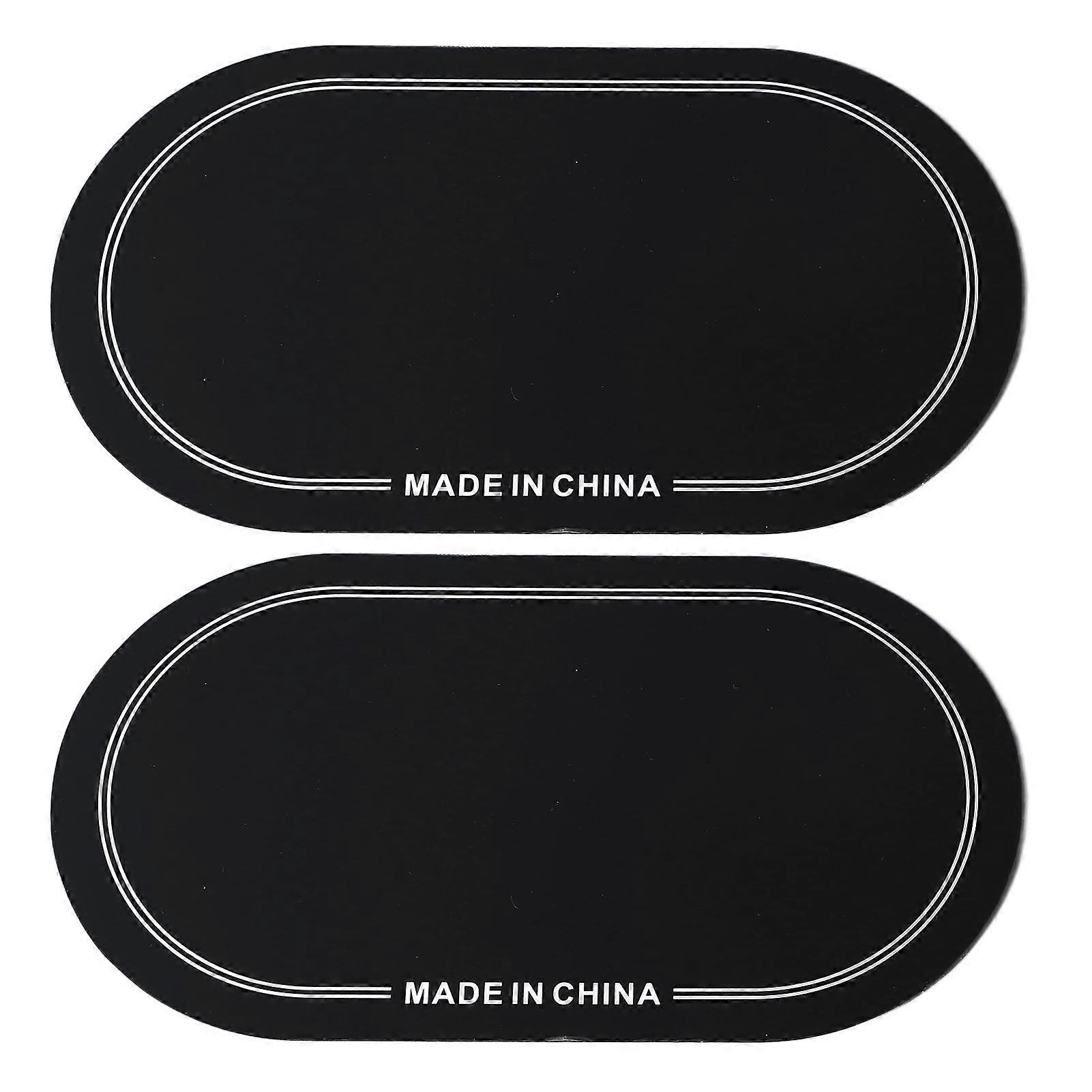 2PCS Drum Head Patch PET Wear Resistant Drumhead Patch Protector for Practice Performance Double Pedal Black