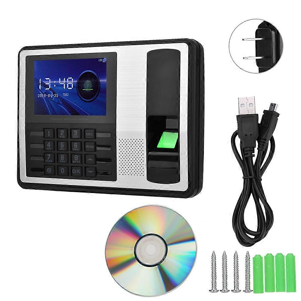 110-240v 4inch Tft Lcd Screen Tcp/ip Interface Fingerprint Password Attendance Machine(us Plug)