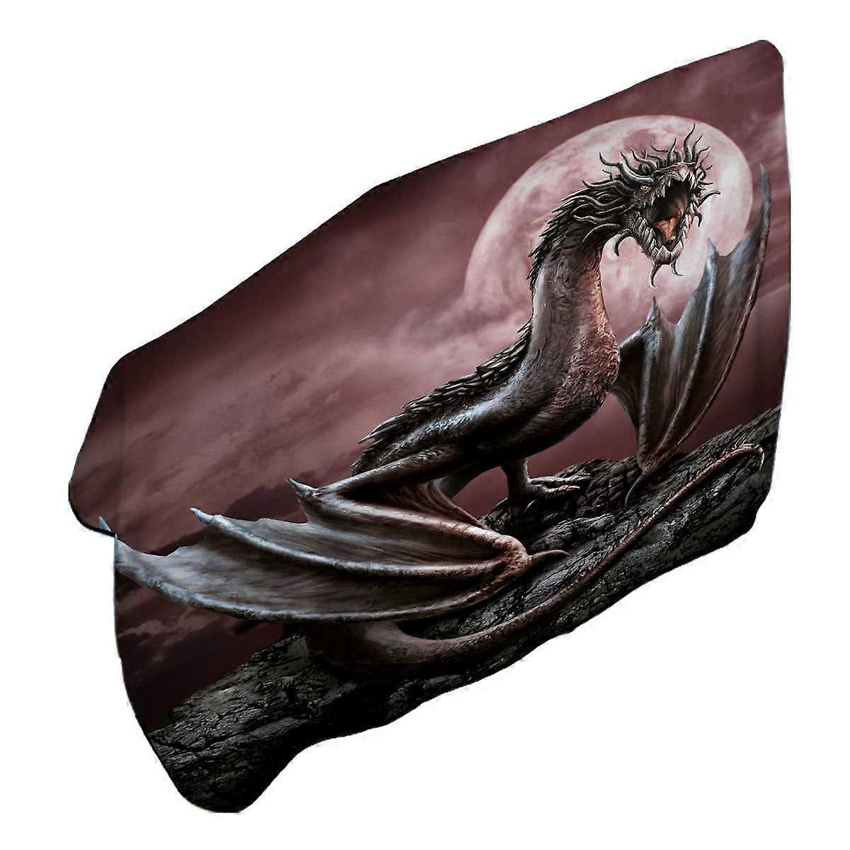 Scary Fantasy Art Darius Moon Dragon Microfiber Beach Towel