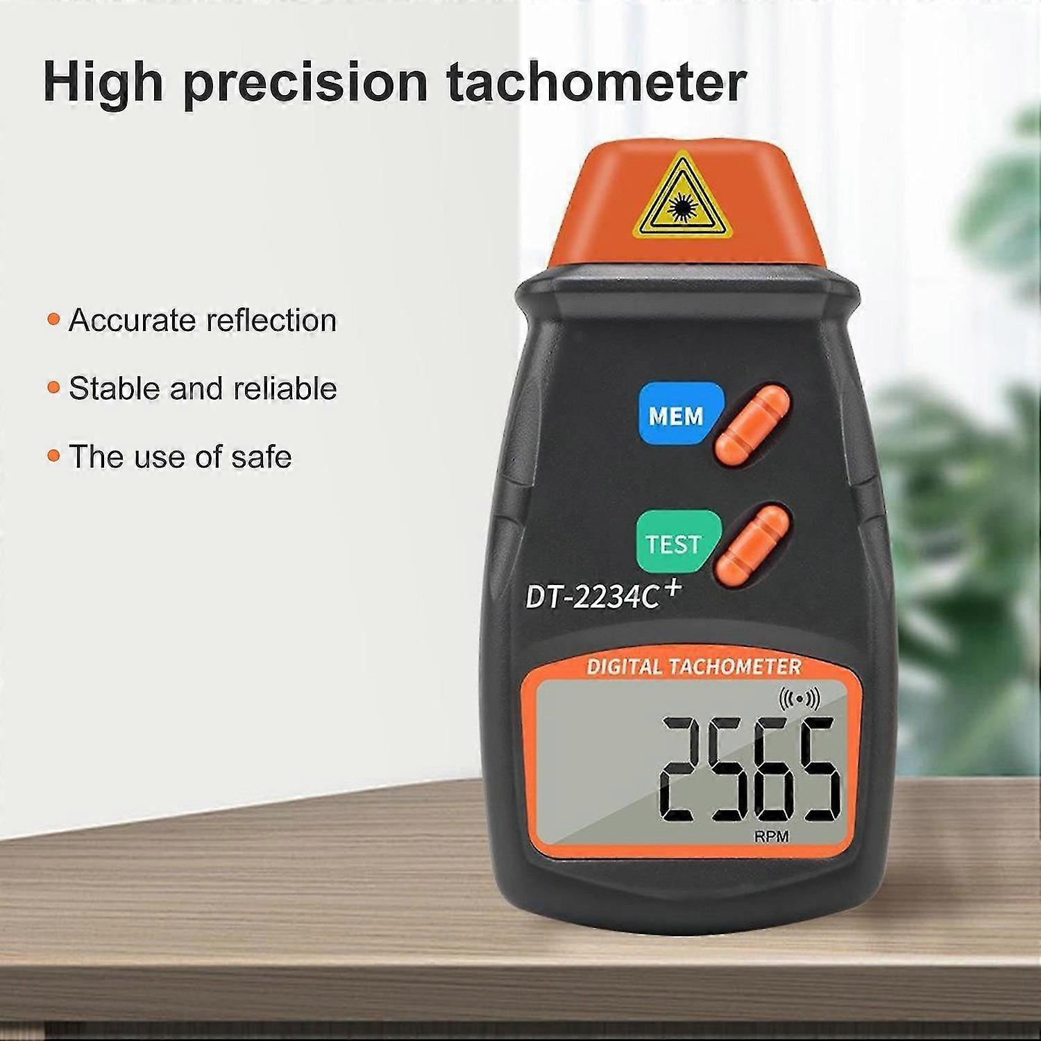 Dt2234c+ Photo Tachometer Handheld Lcd Display Non-contact Wide Measuring Range Mini Rpm Tach Speed 