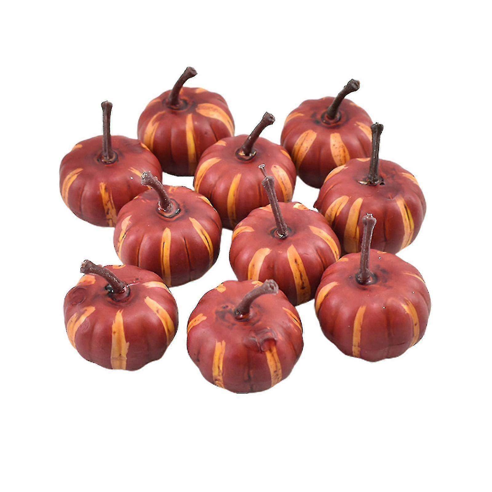 Diy Halloween Fall Ornament Multiple Functions Party 10pcs/set Non-toxic Simulation Pumpkins Decoration