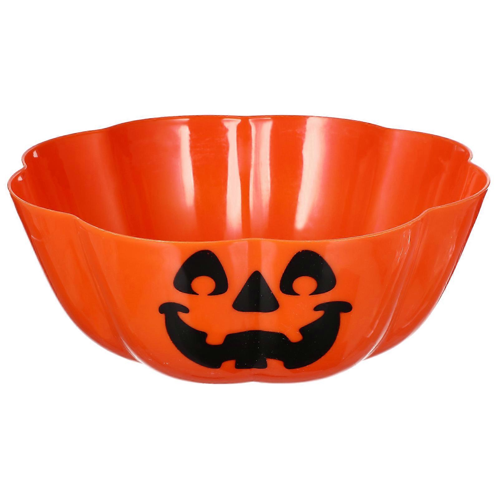 1 Pz Halloween Elements Piatto Di Frutta Zucca Lampada Modello Insalatiera (Arancione)