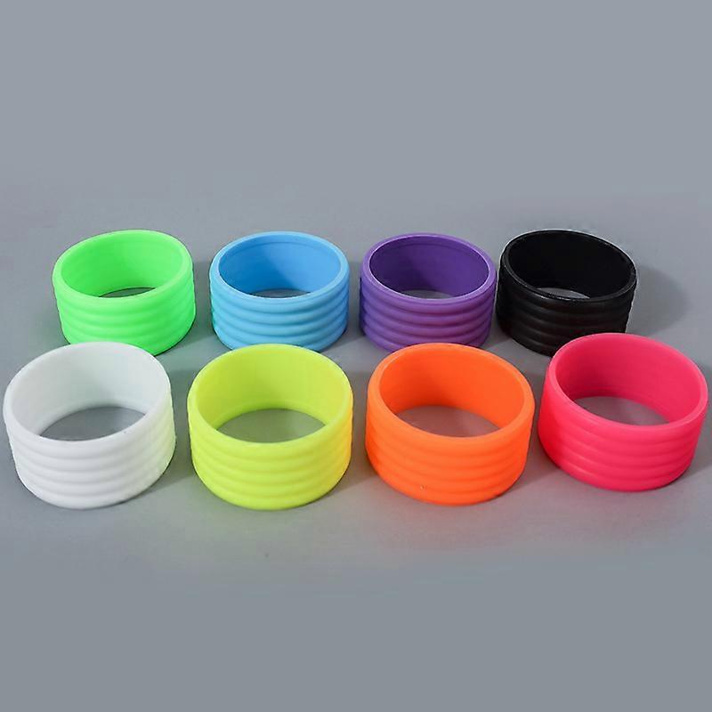 8Pcs Badminton Racket Rings Tennis Racket Silicone Grips Badminton Tennis Nonslip Overgrip Bands