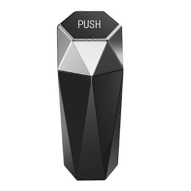 Mini Car Trash Bin Drink Holder, Portable Car Trash Bin with Lid Waste Bin Small Table Trashgold