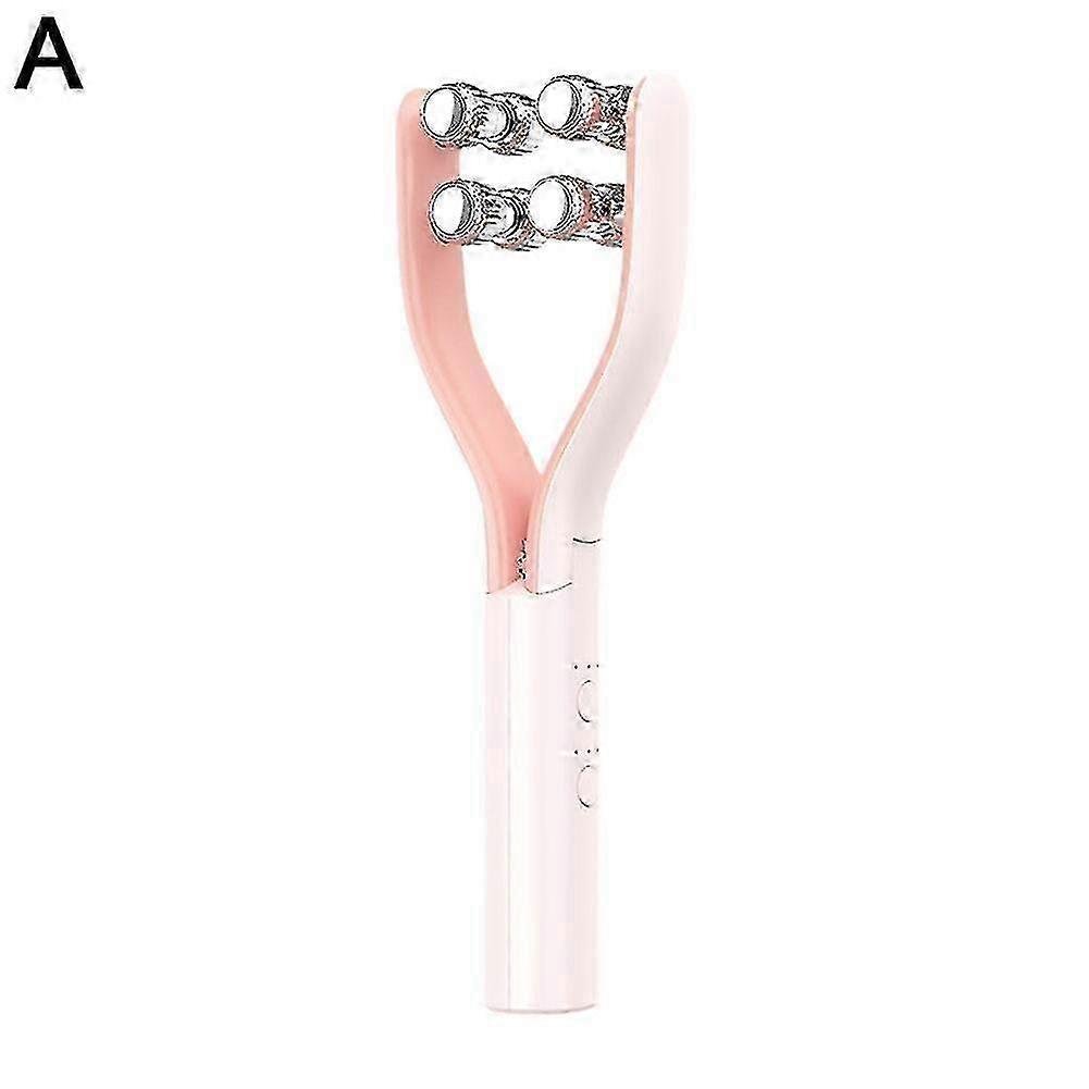 EMS Face Lifting Roller V Face Shaped Facial Massager,pink