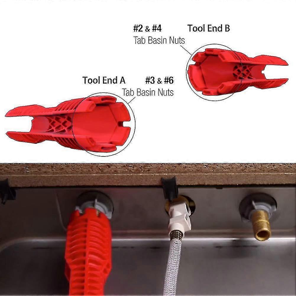 Multifunctional Faucet Wrench Tool, 8 In 1 Faucet Sink Installer Tool