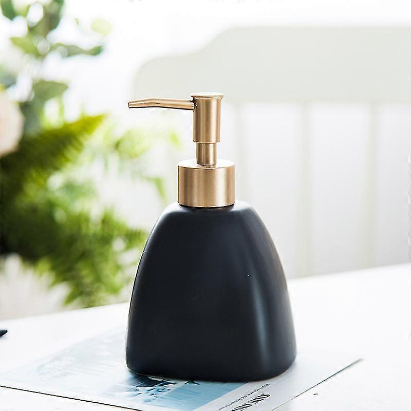 Soap Dispenser Triangle Ceramic Black 430ml