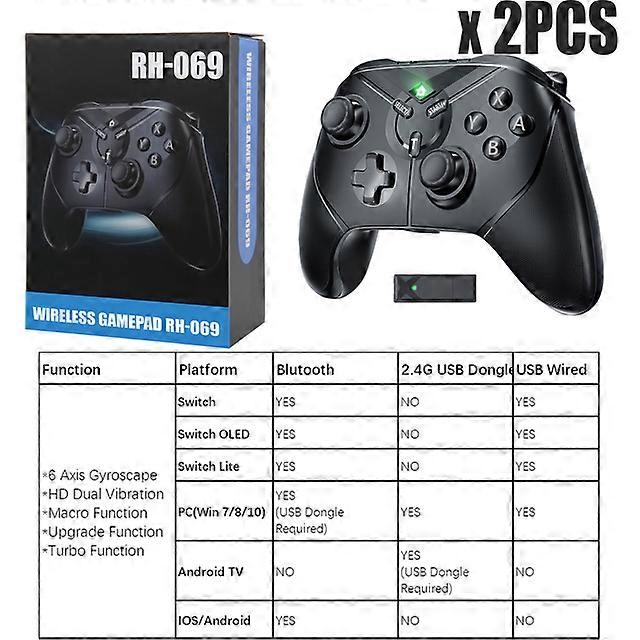 Wireless Gamepad For Nintendo Switch Pro Controller For Switch OLED/Lite/Steam/Android/IOS Game Console With 6-Axis Gyroscape