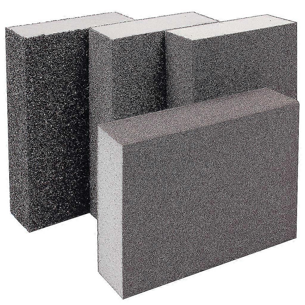 Sanding Block 4 Pack Sanding Sponges Wet And Dry Dual-use Abrasive Pads With 4 Grits