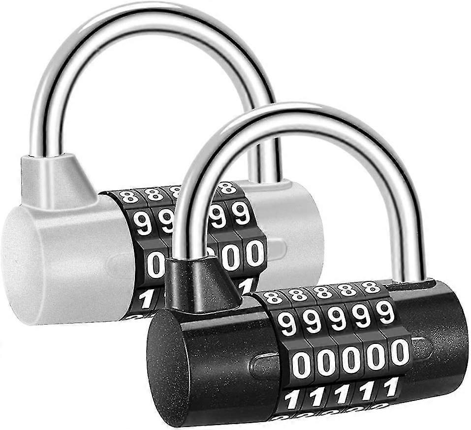 Padlock, Code Padlock, With 5 Digit Padlock, 2 Pieces Code Padlock, Combination Padlock