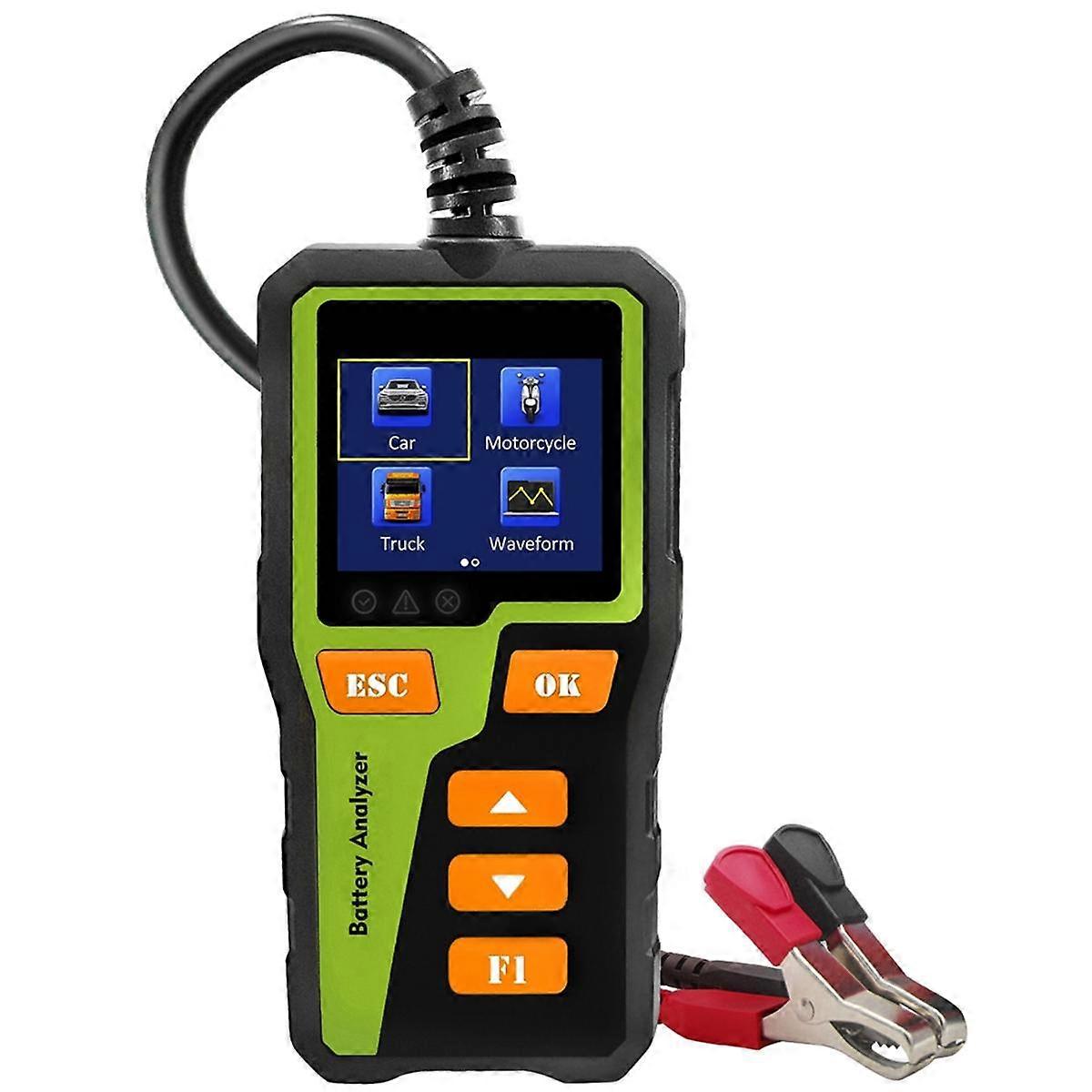 BT-30 batteritester Lasttester Bilbatteritester Digital bilbatterianalysator for de fleste batterier