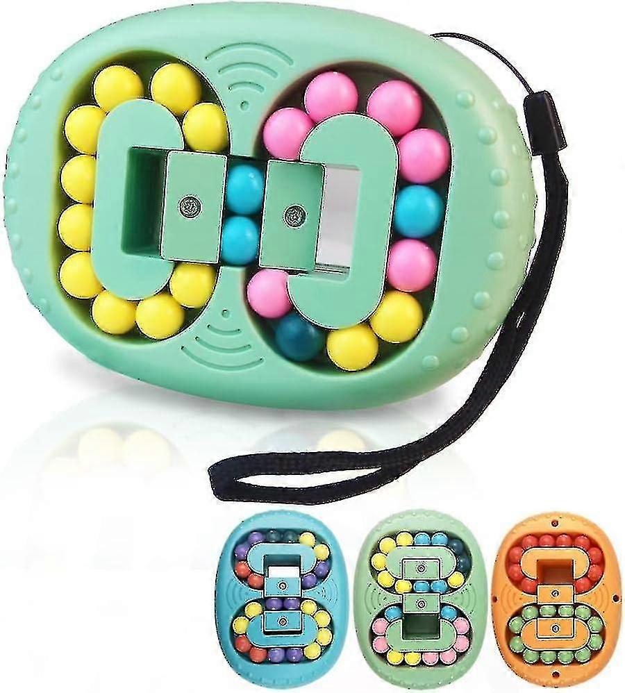 2 Pieces Magic Beans Set, Rotating Finger Cube Toy, Iq Game Fidget Toys Intelligence Puzzle Stress Relief Toy, Gift For Kids From 3 Years