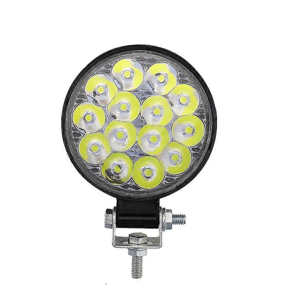 42W 14led work light led car front fog light 12v 24v for truck suv 4x4 4wd engineering headlights off-road led round headlamp