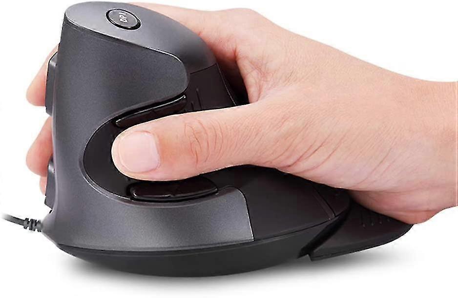 upgraded wired ergonomic vertical mouse, large ergonomic computer mouse with 6 programmable buttons, 4200dpi, removable rest and for reduce wrist pain