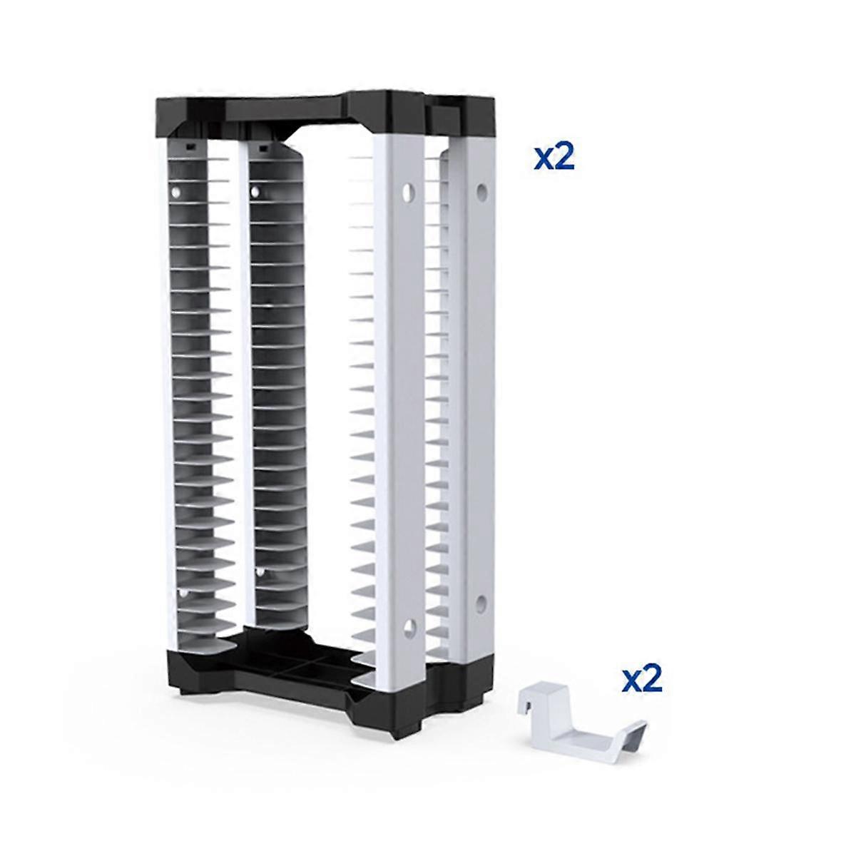 For Switch/ Disk Organizer with Headphone Hook Disc Multifunctional Double Storage Disk Holder