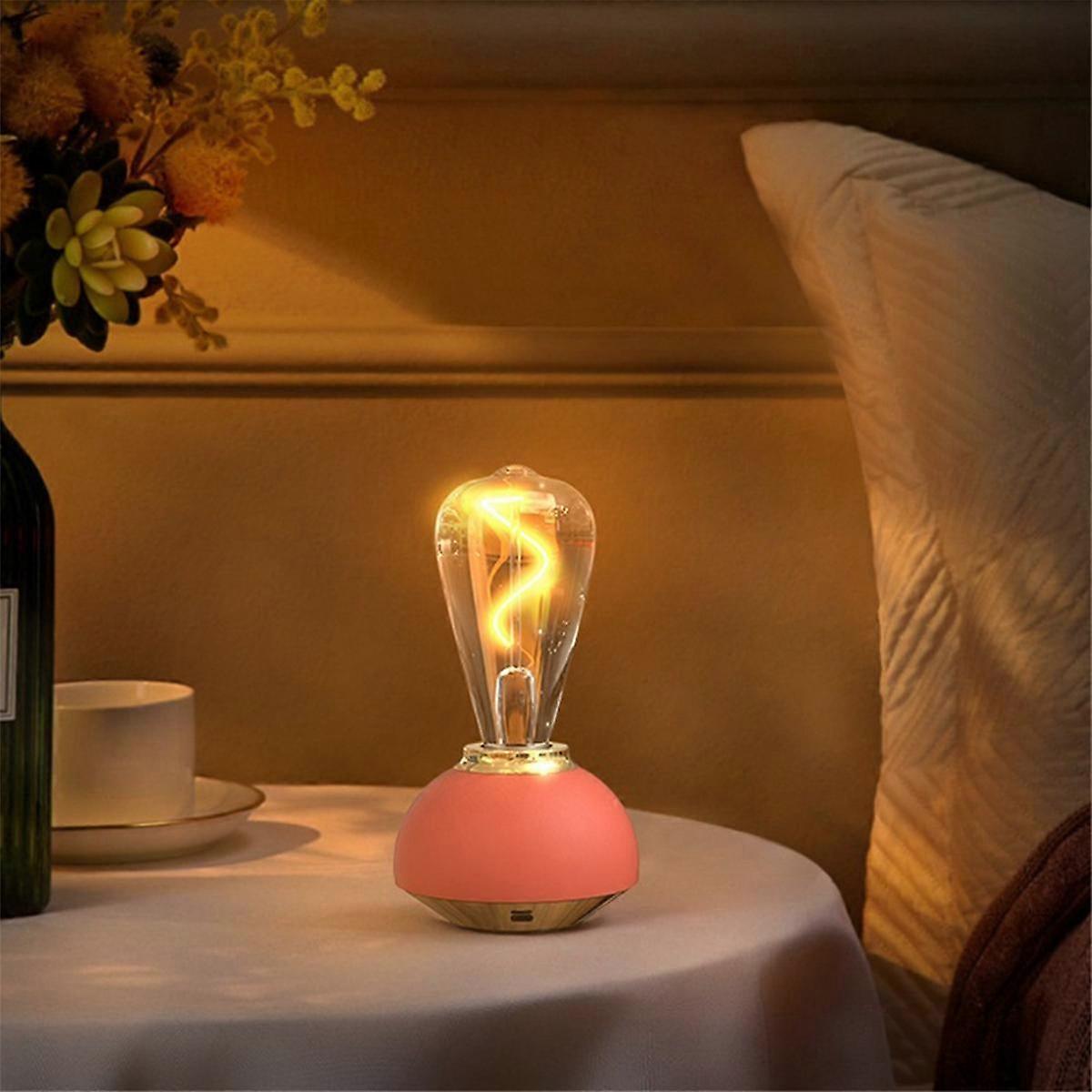Lampe de table en verre LED Lampe de table tactile à intensité variable Lampe de table pour lampe de table de chambre d’étude de décor d’intérieur