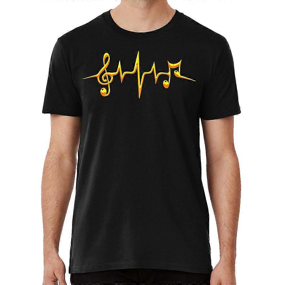 Music pulse, notes, clef, frequency, wave, sound, dance t-shirt