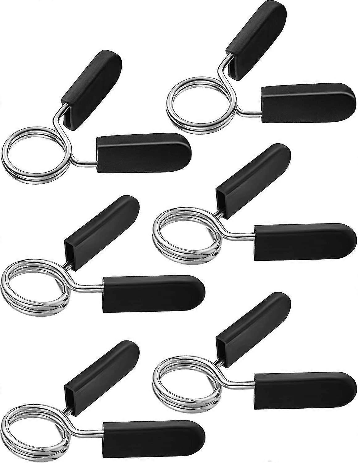 6 Pieces Spring Clip Collar Spring Lock Collar Exercise Dumbbell Clamps Barbell