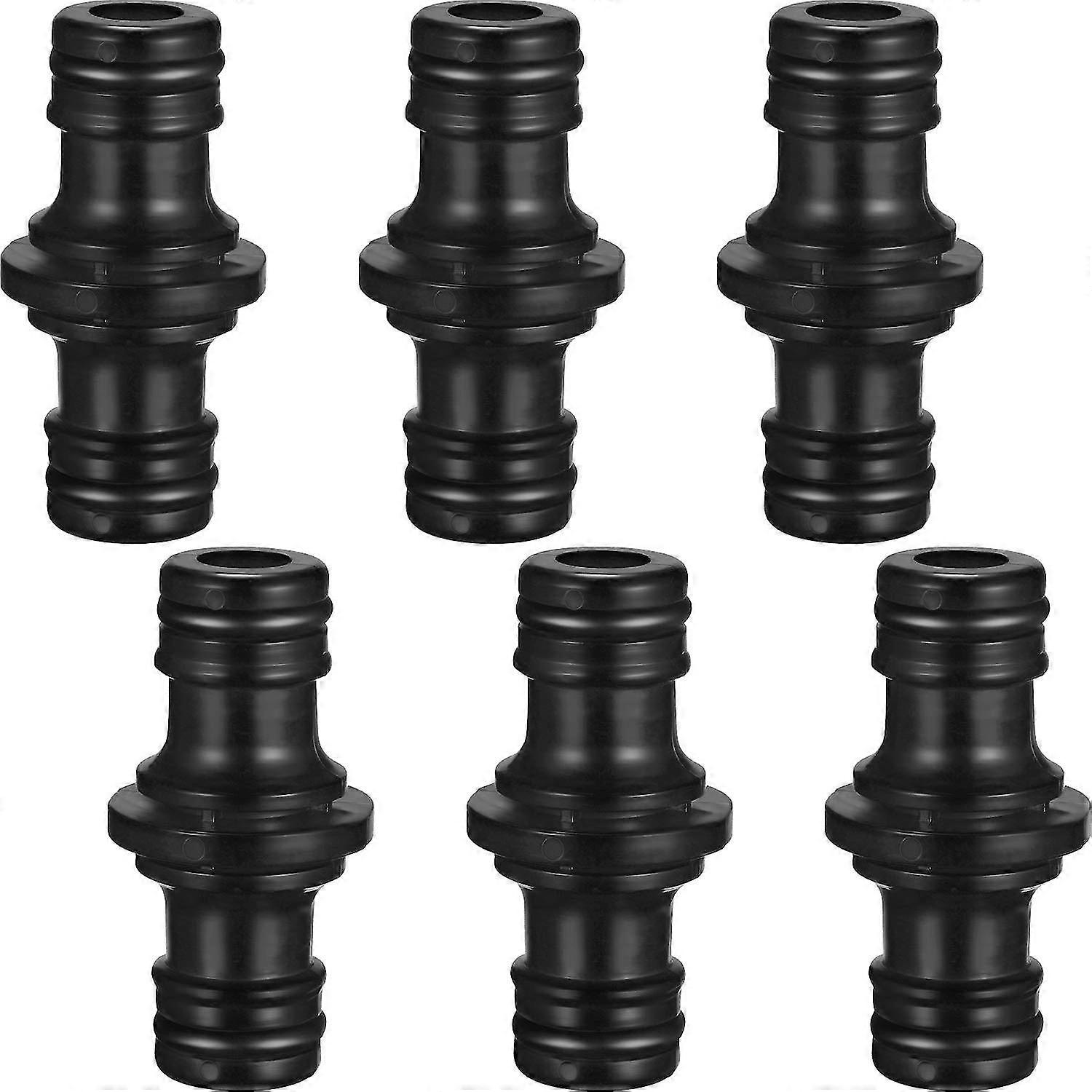 6 حزمة مزدوجة الذكور خرطوم موصلات الموسع للانضمام حديقة خرطوم أنبوب الأنابيب (أسود) أفضل هدية