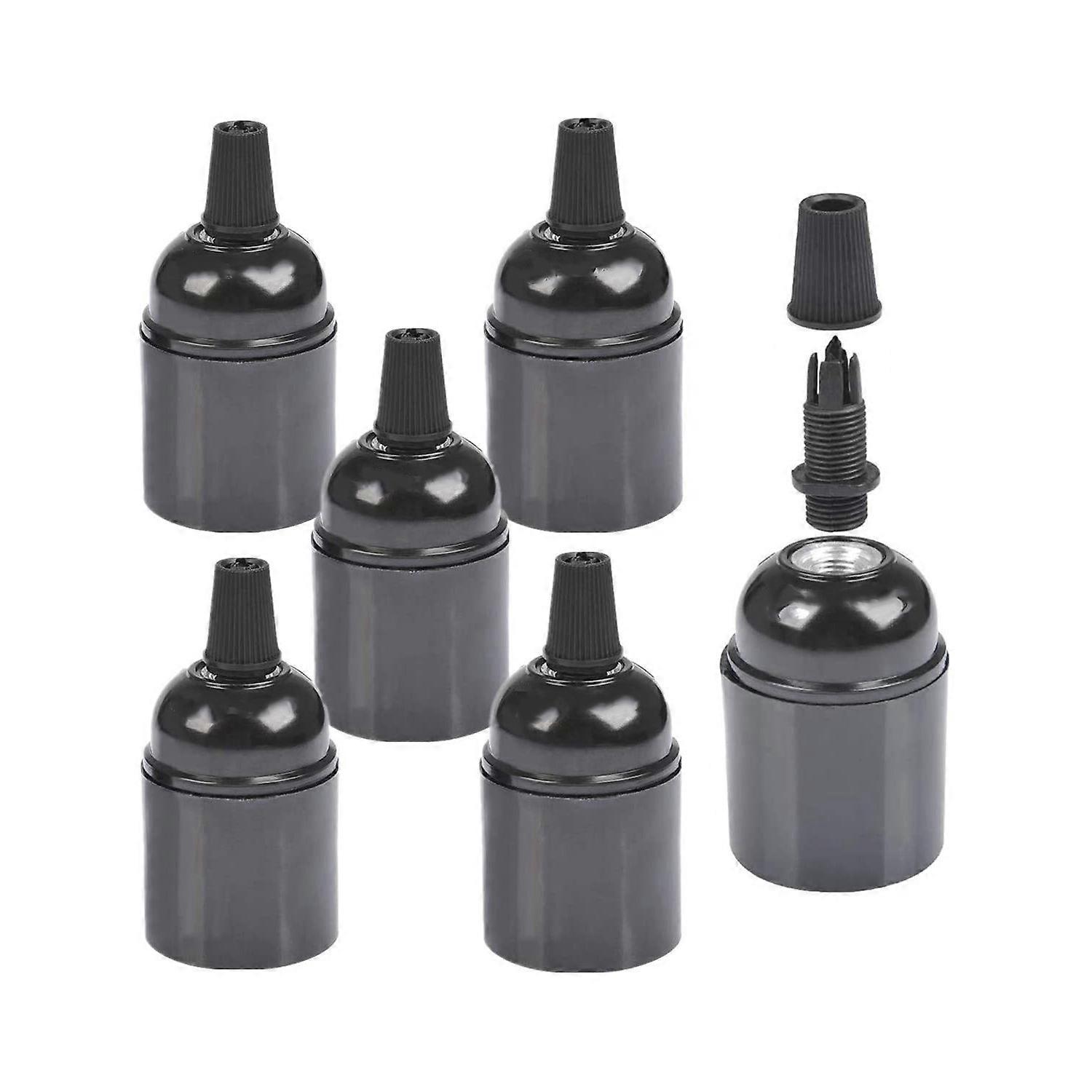 6-Pack Bakelite Lamp Holder E26/ E27 Light Socket Vintage Bulb Socket ES Screw Lampholder for Ceili