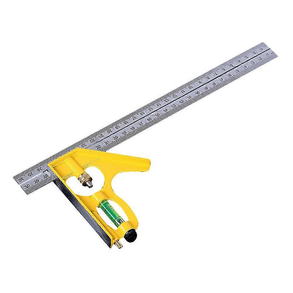 High-grade Measuring Tool Combination Angle Ruler Angle Finder (yellow Base 300mm)